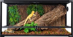 OiiBO Full-View Glass Screen Ventilation & Double Hinge Door Reptile Terrarium, Black, Large: 70-gal slide 1 of 7