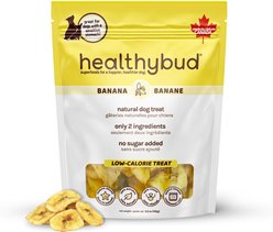 Healthybud Banana Chips Crunchy Vegan Dog Treats Single Ingredient, 5.3-oz bag