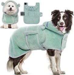 NANAKI After Bath Dog Robe, Green, XX-Large
