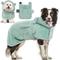 Show in main carousel: NANAKI After Bath Dog Robe, Green, Large slide 1 of 10