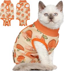 NANAKI Cat Surgery Recovery Suit, Orange, Small