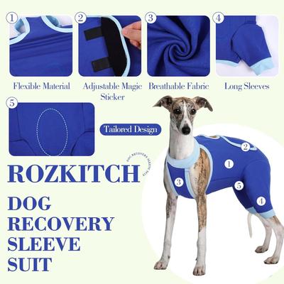 Show full view: NANAKI Hind Legs Dog Recovery Sleeve, Blue, Large slide 3 of 11