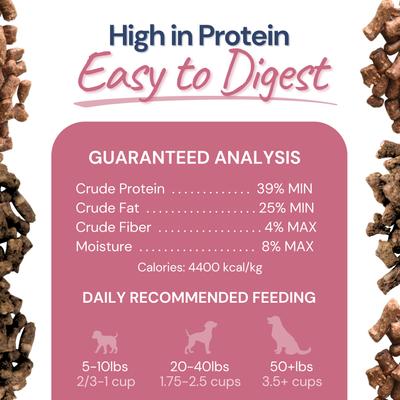 Show full view: Healthybud Lamb & Salmon Bites Freeze-Dried Raw Dog Food Kibble-Style, 14-oz bag slide 6 of 10