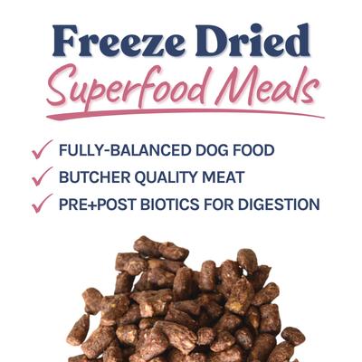 Show full view: Healthybud Lamb & Salmon Bites Freeze-Dried Raw Dog Food Kibble-Style, 14-oz bag slide 7 of 10