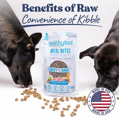 Show full view: Healthybud Turkey Meal Bites Freeze-Dried Dog Food, 14-oz bag slide 8 of 9