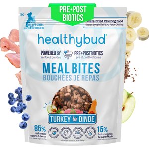 Healthybud Turkey Meal Bites Freeze-Dried Dog Food, 14-oz bag