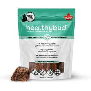 Healthybud Beef Lung High-Value Single Ingredient Dog Treats, 2.1-oz bag
