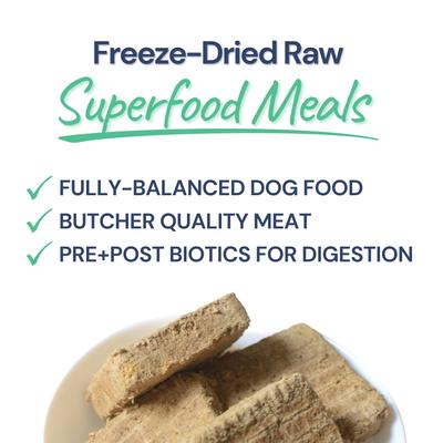 Show full view: Healthybud Beef Patties Freeze-Dried Raw Dog Food Rehydratable Square Meals, 14-oz bag slide 7 of 12