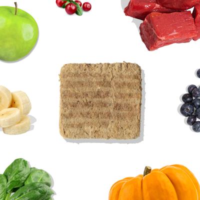 Show full view: Healthybud Beef Patties Freeze-Dried Raw Dog Food Rehydratable Square Meals, 14-oz bag slide 3 of 12