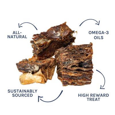 Show full view: Healthybud Cod Skin Crunchy Single-Ingredient Dog & Cat Treats, 2.8-oz bag slide 3 of 7