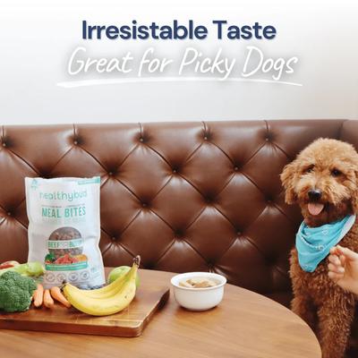 Show full view: Healthybud Beef Bites Freeze-Dried Raw Dog Food Kibble-Style, 14-oz bag slide 9 of 10