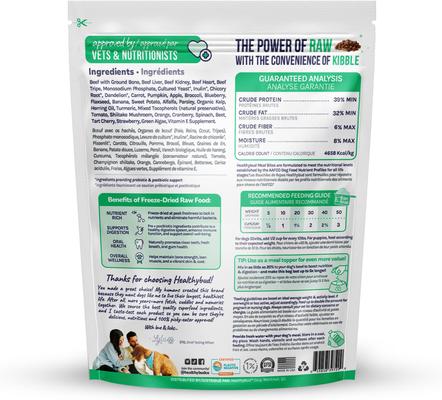 Show full view: Healthybud Beef Bites Freeze-Dried Raw Dog Food Kibble-Style, 14-oz bag slide 4 of 10