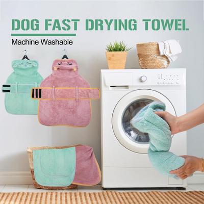 Show full view: NANAKI After Bath Dog Robe, Green, Large slide 6 of 10