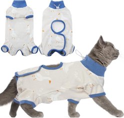 NANAKI Cat Surgery Recovery Suit, Blue, Medium