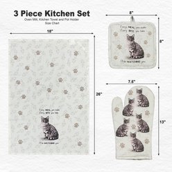 E&S PETS Silver Tabby 3-Piece Cooking Set slide 2 of 5