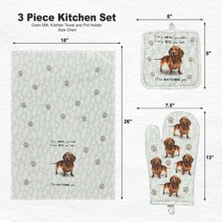 E&S PETS Dachshund 3-Piece Cooking Set, Brown slide 2 of 5