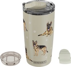 E&S PETS German Shepherd Lovers Insulated Stainless Steel Travel Mug, 20-oz, Gray slide 2 of 5