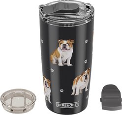 E&S PETS Bulldog Lovers Insulated Stainless Steel Travel Mug, 20-oz, Black slide 2 of 5