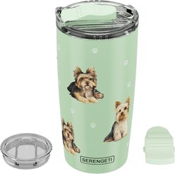 E&S PETS Yorkie Lovers Insulated Stainless Steel Travel Mug, 20-oz, Teal slide 2 of 5