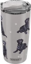 E&S PETS Black Lab Lovers Insulated Stainless Steel Travel Mug, 20-oz, Gray