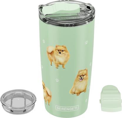 Show full view: E&S PETS Pomeranian Lovers Insulated Stainless Steel Travel Mug, 20-oz, Teal slide 4 of 5