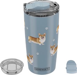 E&S PETS Welsh Corgi Lovers Insulated Stainless Steel Travel Mug, 20-oz, Light Blue slide 2 of 5