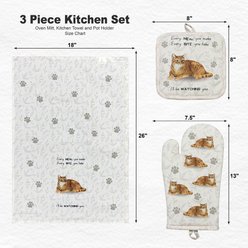 E&S PETS Orange Tabby 3-Piece Cooking Set slide 2 of 5