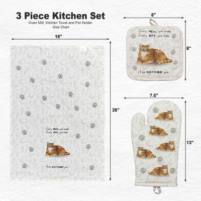 Show full view: E&S PETS Orange Tabby 3-Piece Cooking Set slide 4 of 5