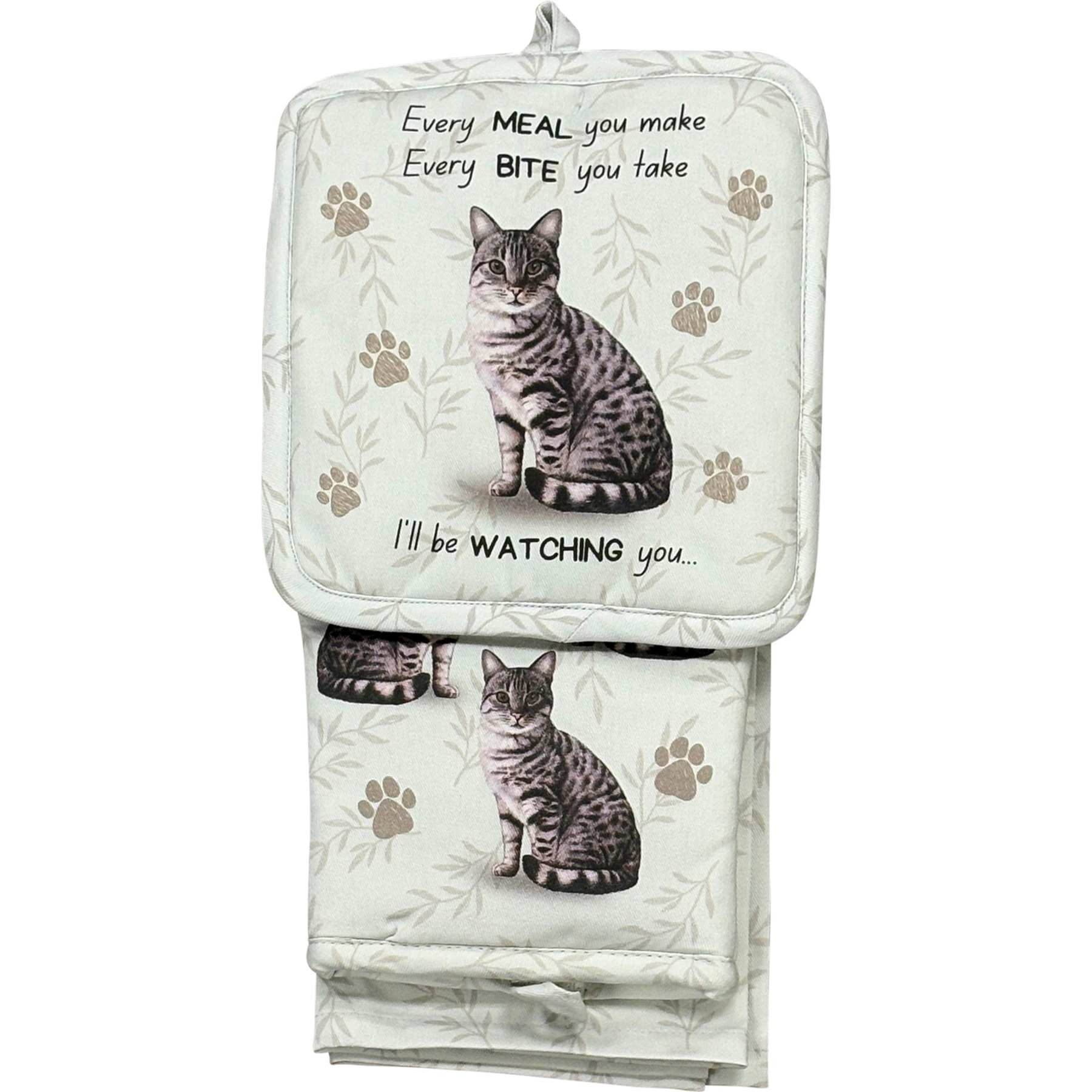 E&S PETS Silver Tabby 3-Piece Cooking Set