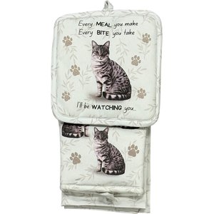 E&S PETS Silver Tabby 3-Piece Cooking Set