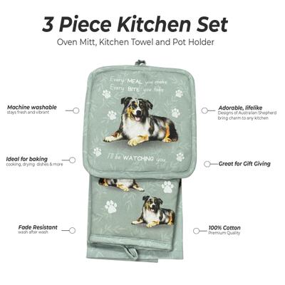 Show full view: E&S PETS Australian Shepherd 3-Piece Cooking Set slide 2 of 5