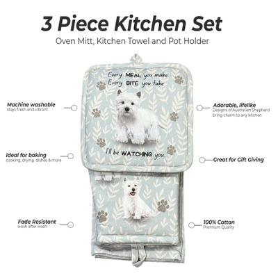 Show full view: E&S PETS Westie 3-Piece Cooking Set slide 2 of 5