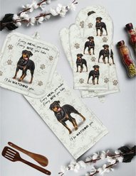 E&S PETS Rottweiler 3-Piece Cooking Set slide 2 of 5