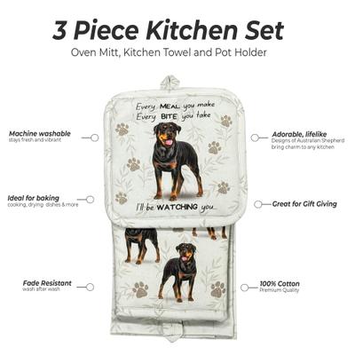 Show full view: E&S PETS Rottweiler 3-Piece Cooking Set slide 2 of 5