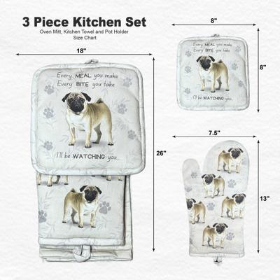 Show full view: E&S PETS Pug 3-Piece Cooking Set slide 4 of 5