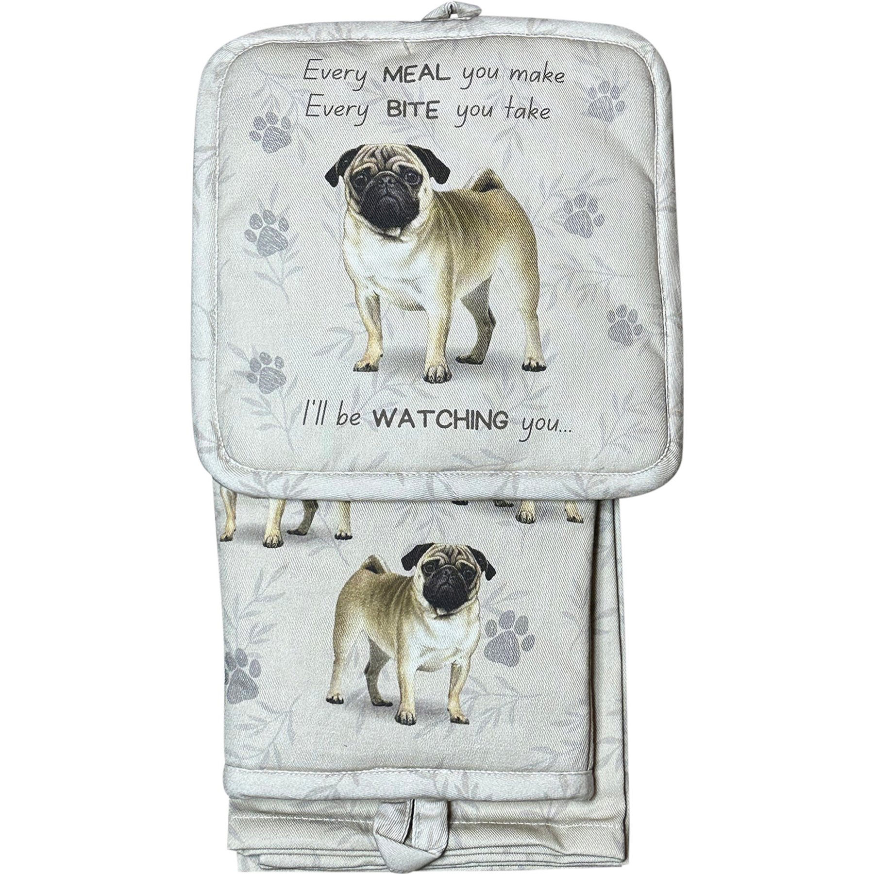 E&S PETS Pug 3-Piece Cooking Set