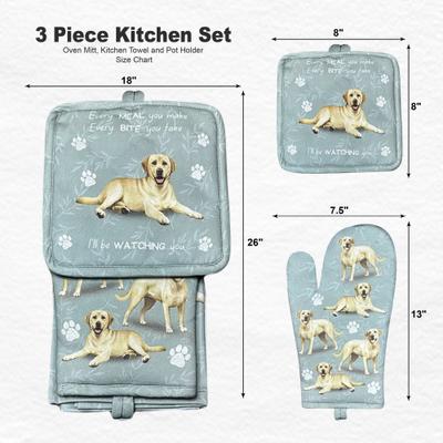 Show full view: E&S PETS Yellow Lab 3-Piece Cooking Set slide 4 of 5