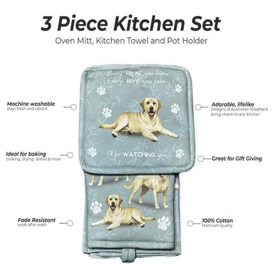Show full view: E&S PETS Yellow Lab 3-Piece Cooking Set slide 2 of 5