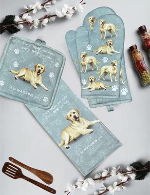 Show full view: E&S PETS Yellow Lab 3-Piece Cooking Set slide 3 of 5