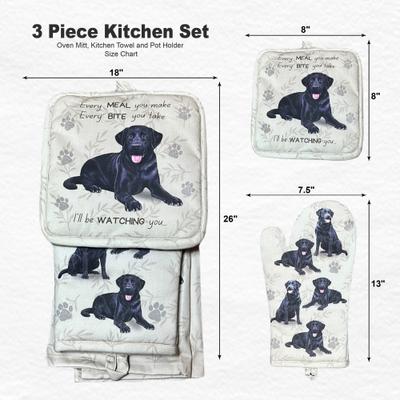 Show full view: E&S PETS Black Lab 3-Piece Cooking Set slide 4 of 5