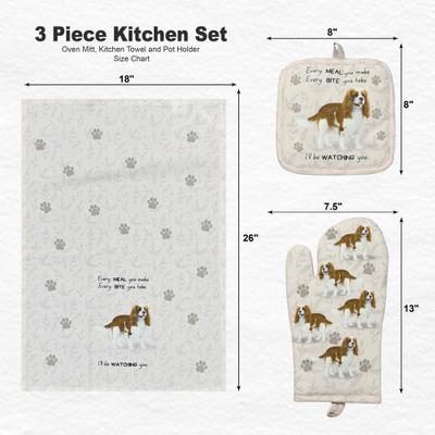 Show full view: E&S PETS King Charles Cavalier 3-Piece Cooking Set slide 4 of 5