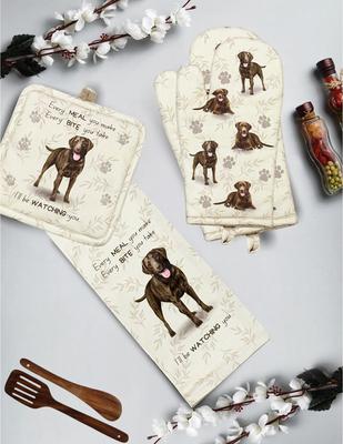Show full view: E&S PETS Chocolate Lab 3-Piece Cooking Set slide 3 of 5