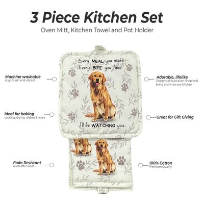 Show full view: E&S PETS Golden Retriever 3-Piece Cooking Set slide 2 of 5