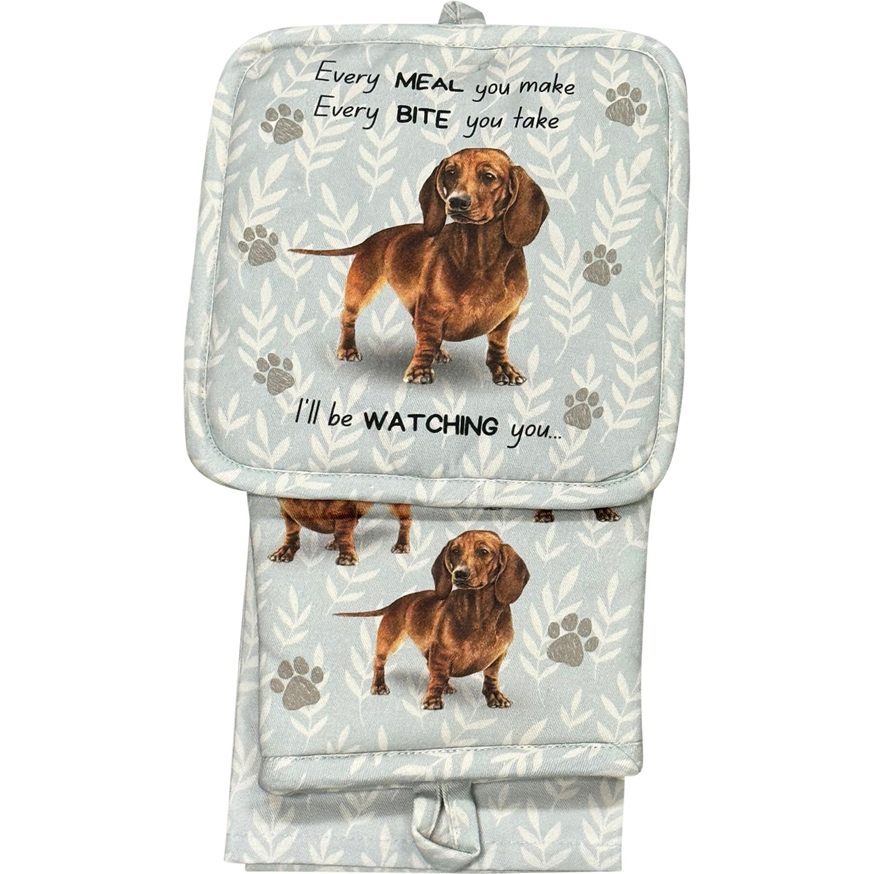 E&S PETS Dachshund 3-Piece Cooking Set, Brown