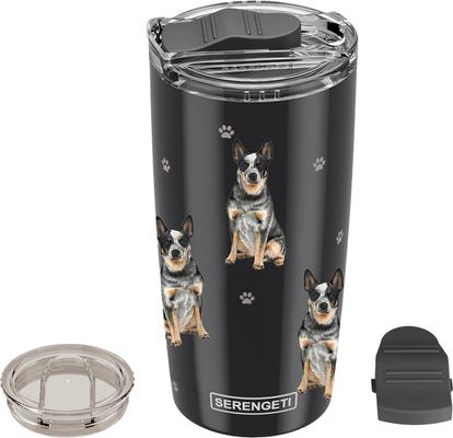 Show full view: E&S PETS Australian Cattle Dog Lovers Insulated Stainless Steel Travel Mug, 20-oz, Gray slide 4 of 5