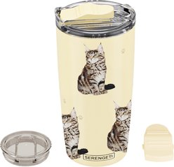 E&S PETS Maine Coon Cat Lovers Insulated Stainless Steel Travel Mug, 20-oz, Gray slide 2 of 5