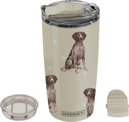 Show full view: E&S PETS German Shorthaired Pointer Lovers Insulated Stainless Steel Travel Mug, 20-oz, Green slide 4 of 5