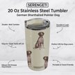 Show in main carousel: E&S PETS German Shorthaired Pointer Lovers Insulated Stainless Steel Travel Mug, 20-oz, Green slide 2 of 5