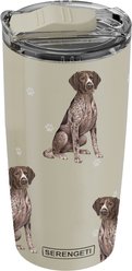 E&S PETS German Shorthaired Pointer Lovers Insulated Stainless Steel Travel Mug, 20-oz, Green