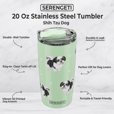 Show full view: E&S PETS Shih Tzu Lovers Insulated Stainless Steel Travel Mug, 20-oz, Red slide 2 of 5